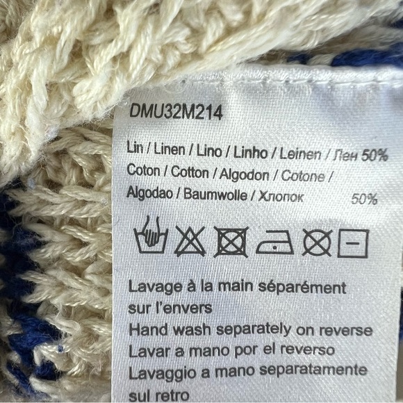 Gerard Darel Ermina Striped Cotton Linen Sweater Size 2 US M - Picture 8 of 8